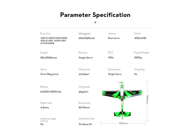 OMP Hobby Edge 540 60inch ARF Green