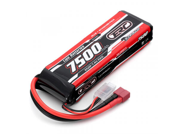 2s  7500mAh - 50C/100C Sunpadow LiPo m/Deans kontakt    Sunpadow