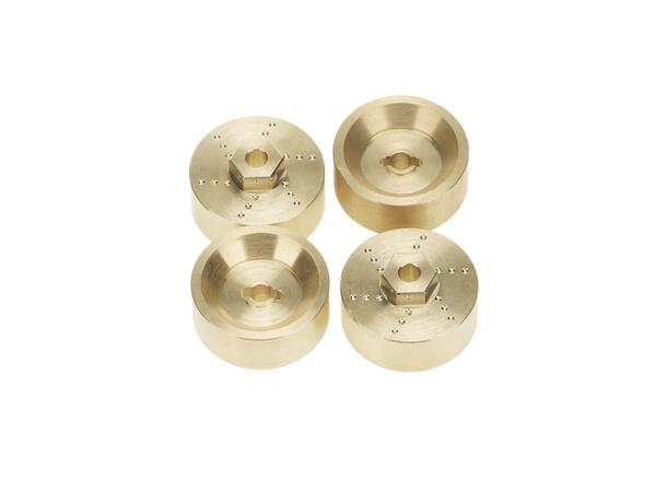 4mm Brass Wheel Counterweights SCX24 For Axial 1/24