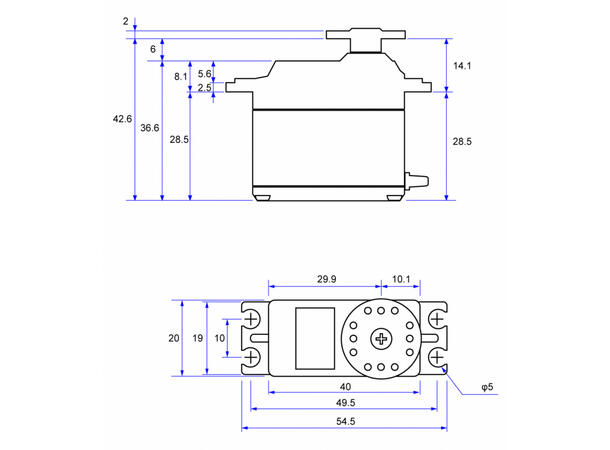 Futaba servo HPS-HC501 for helikopter 0,07s/40kg 7,4V