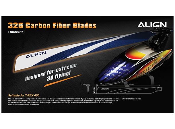 HD320FT 325D 3G Carbon Fiber Blades