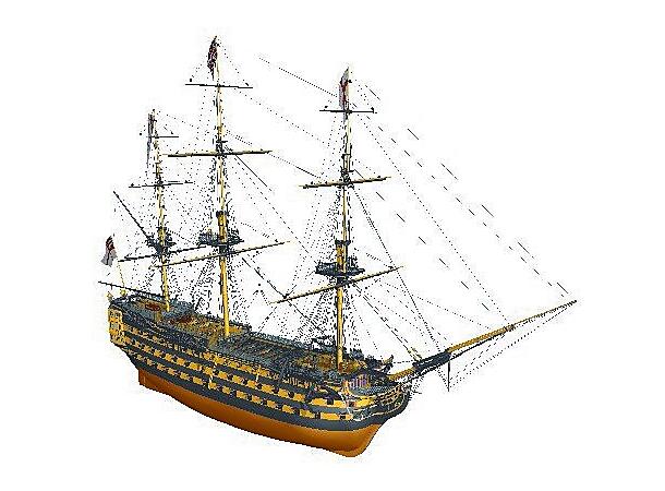 HMS Victory 1:75  m/tre skrog Billing Boats