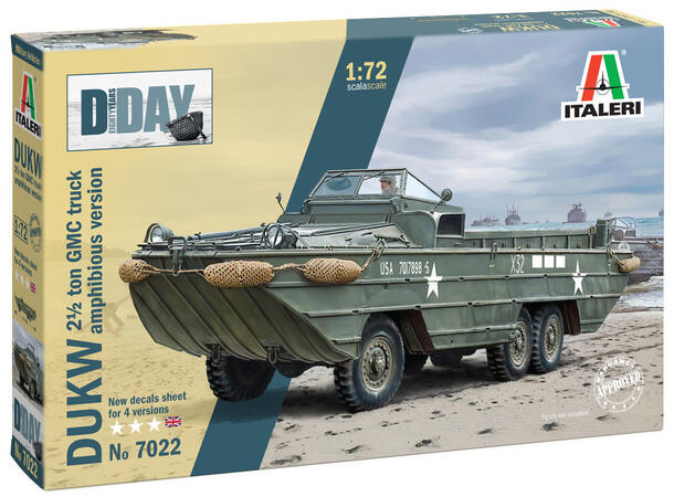 Italeri DUKW 2 1/2 tonn 1/72 Airfix plastmodell