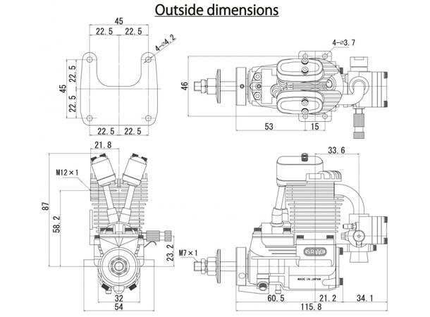 Saito FG-11A 11cc 4-takt Bensin motor