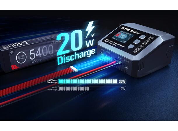 SkyRC S100 Neo  Computerlader AC100W/DC200W