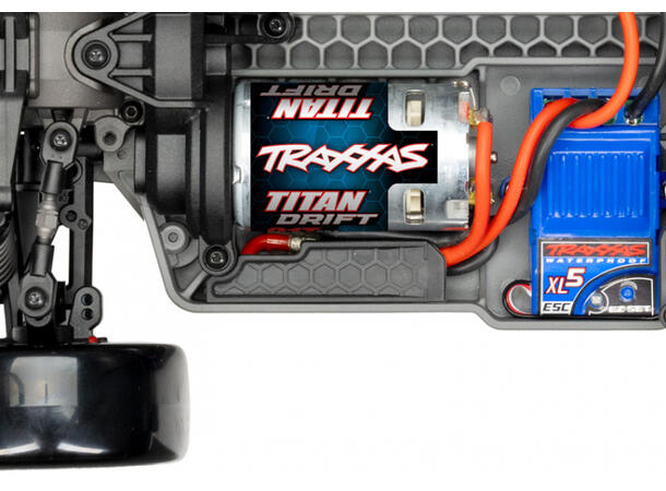 Traxxas 4-TEC Drift 2WD Mustang XL-5 TQi Rød  RTR 1/10 skala