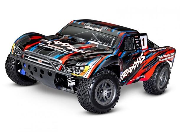 Traxxas Slash 4x4 1/10 RTR TQ BL-2s Red Rød  1/10  skala