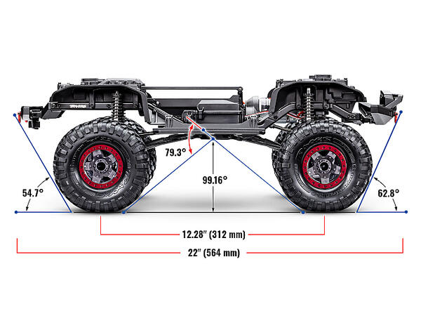 Traxxas TRX-4 Sport High Trail RTR Rød 1/10 skala