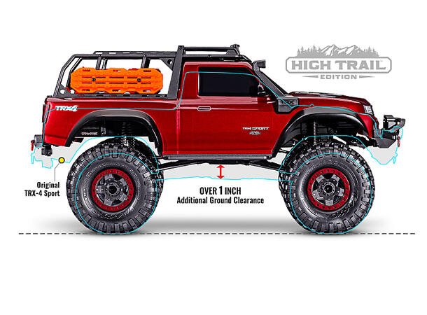 Traxxas TRX-4 Sport High Trail RTR Rød 1/10 skala