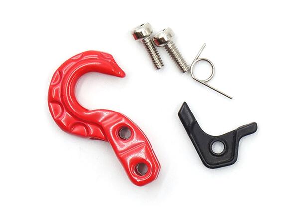 Yeah Racing Spring Loaded Metal Hook Red
