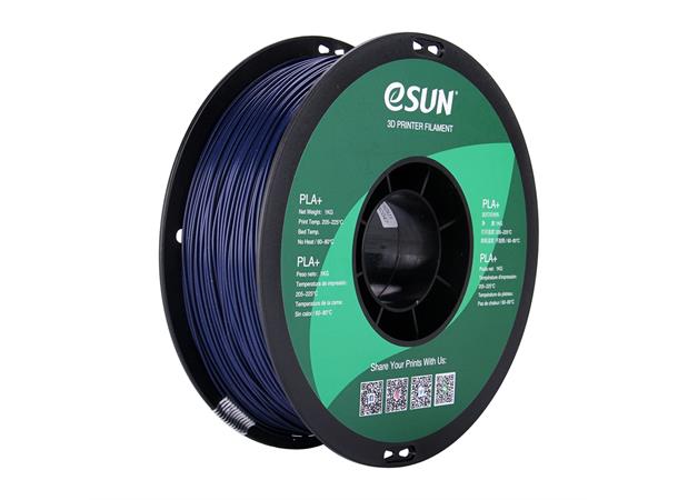 eSUN PLA+ 1.75mm 1kg - Dark Blue Mørk blå 3D printer filament