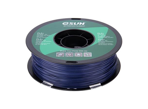 eSUN PLA+ 1.75mm 1kg - Dark Blue Mørk blå 3D printer filament