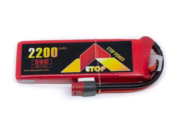 2s  2200mAh - 35C - Etop LiPo Deans