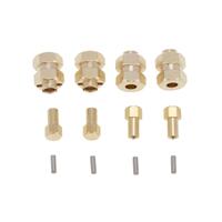 4mm Brass Wheel Hex Adapter SCX24 § For Axial 1/24