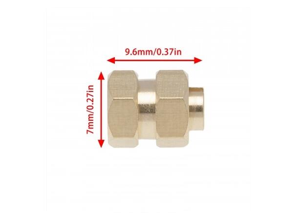 4mm Brass Wheel Hex Adapter SCX24 § For Axial 1/24
