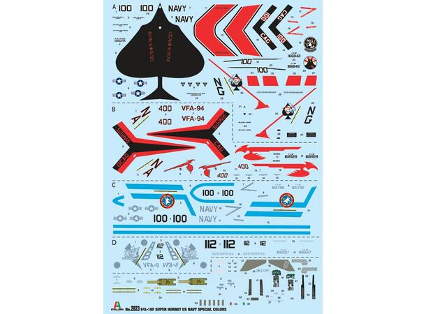 F/A-18F Super Hornet U.S. Navy 1:48 Plasbyggesett