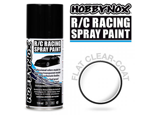 Hobbynox Flat Clear Coat R/C Racing Spray 150ml