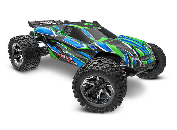 Traxxas Rustler HD 4x4 VXL 1/10 RTR TQi HD Utgave  Grønn 1/10 skala