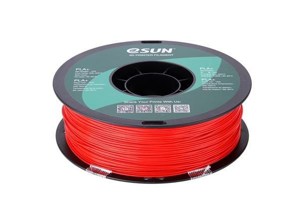 eSUN PLA+ 1.75mm 1kg - Red Rød 3D printer filament