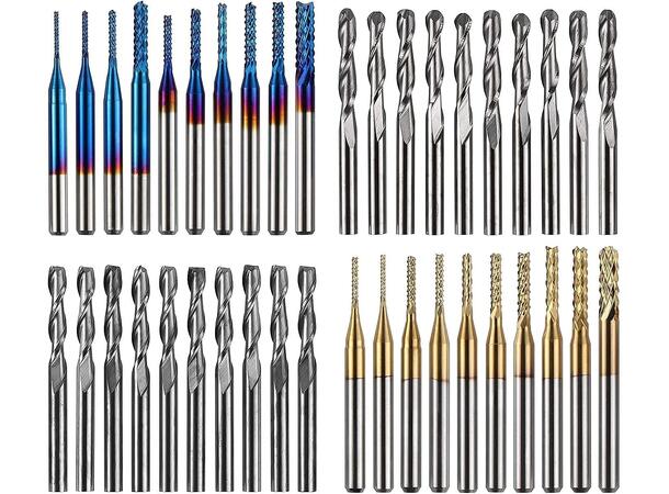 40 pcs End Mills CNC Router Bits