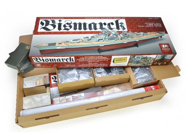 Amati - Bismarck Battleship Kit Ikke for RC