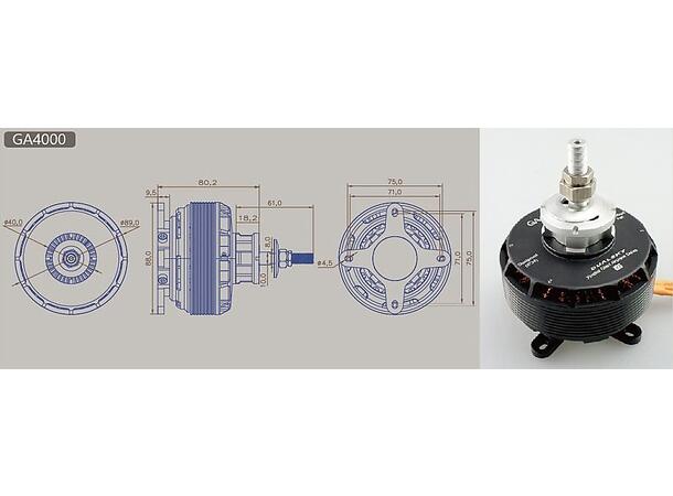 Dualsky GA4000.7 180KV 700g 35-40cc Tilsv.35-40cc