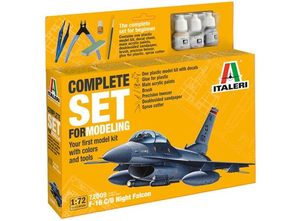 Italeri 1:72 - F-16 C/D Night Falcon Startsett