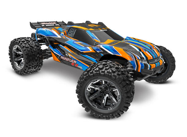 Traxxas Rustler HD 4x4 VXL 1/10 RTR TQi HD Utgave  Orange 1/10 skala