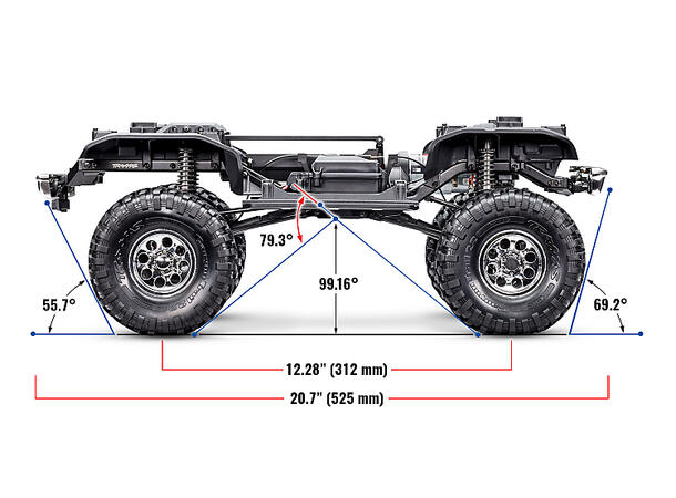 Traxxas TRX-4  Crawler Blazer 1972 High Trail 1/10 skala   Rød  RTR