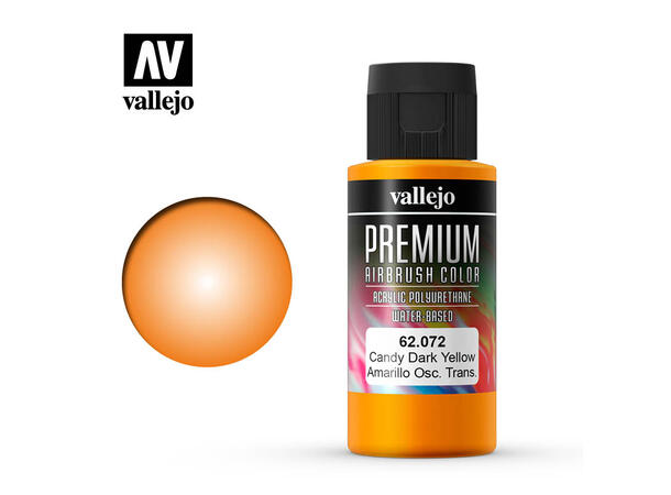 Vallejo Metallic Akryl maling 60ml Candy mørk gul for Airbrush