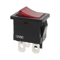Donau Bryter 1-pol on-of  med lys rød 250V/6A