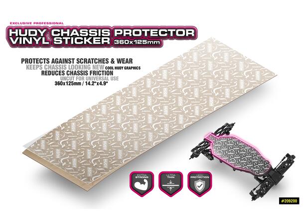 HUDY Chassis Protector Vinyl 360x125mm