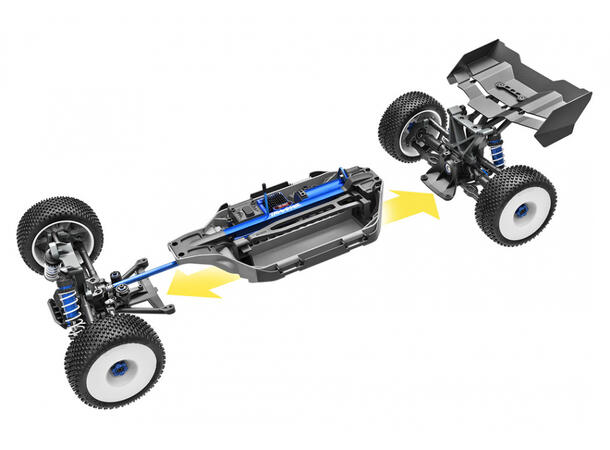 Traxxas Jato 4x4 1/8 VXL-4s EHD RTR Blå Børsteløs u/batteri,lader 1/8 skala