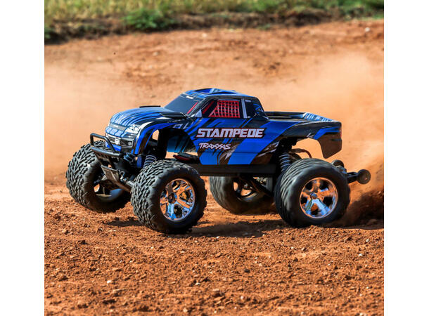 Traxxas Stampede 2WD EHD 1/10 RTR Blå Clipless   m/batteri og USB lader