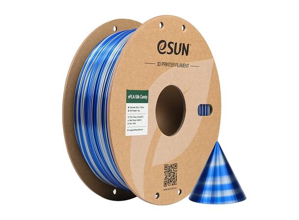 eSUN Silk Candy 1.75mm 1kg - Silver Blue
