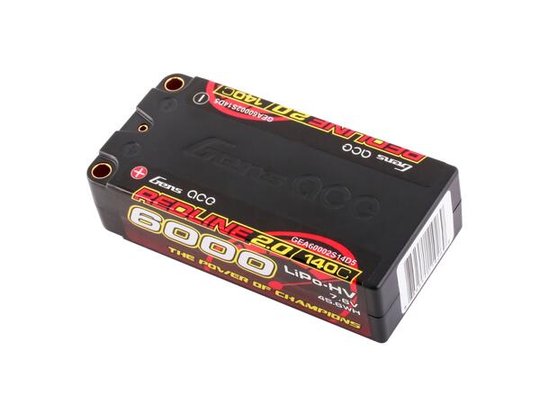 2s  6000mAh -140C - Gens Ace Shorty Redline 2.0