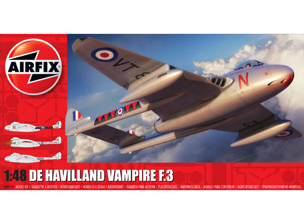 Airfix de Havilland Vampire F.3 1/48 Airfix plastmodell