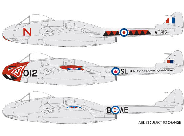 Airfix de Havilland Vampire F.3 1/48 Airfix plastmodell