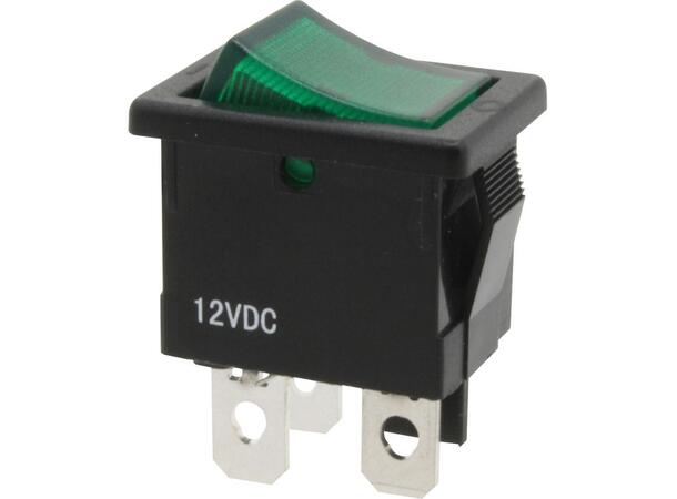 Donau Bryter 1-pol on-of  med lys grønn 250V/6A