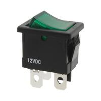 Donau Bryter 1-pol on-of  med lys grønn 250V/6A