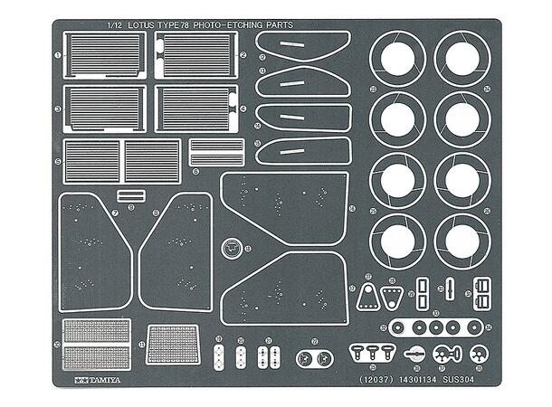 F1 Lotus Type 78  1/12 Tamiya Plastbyggesett