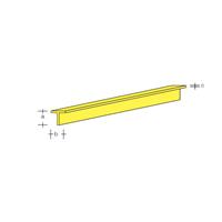 Messing T-profil 1,5x1x1000mm 1 stk