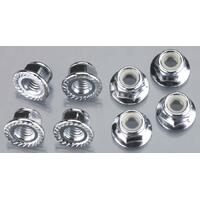 Mutter 5mm nylock m/flens  8stk (X) 