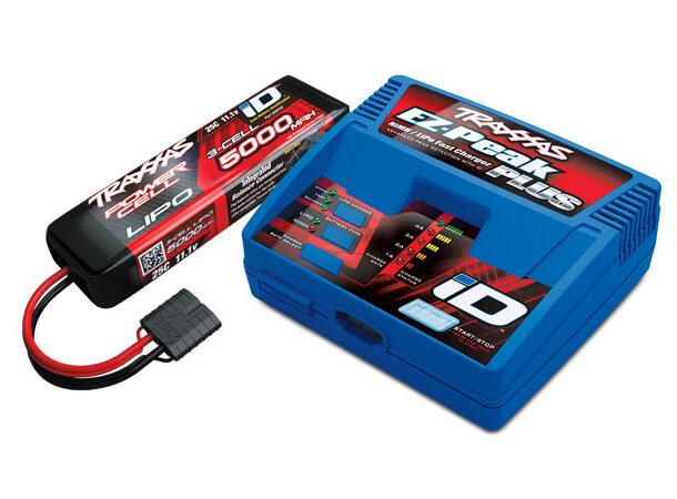 Traxxas EZ-Peak Plus 4Ah lader og 3S batteri på 5000mAh