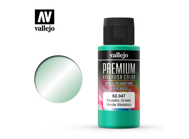 Vallejo Metallic Akryl maling 60ml Metallic grønn for Airbrush