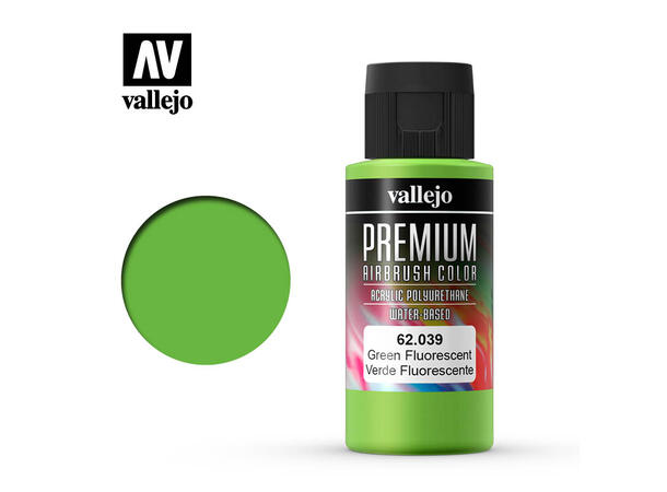Vallejo Premium Akryl maling 60ml Grønn fluor for Airbrush