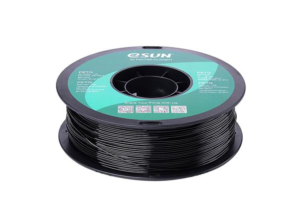 eSUN PETG 1.75mm 1kg - Solid Black Sort 3D printer filament