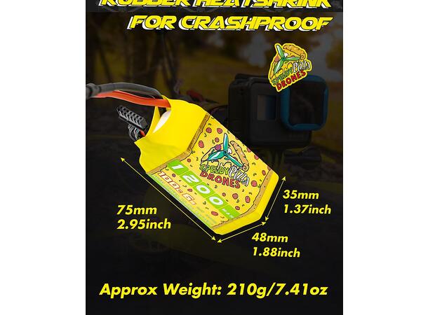 6s  1200mAh-100C - SpeedyPizzaDrones § XT60