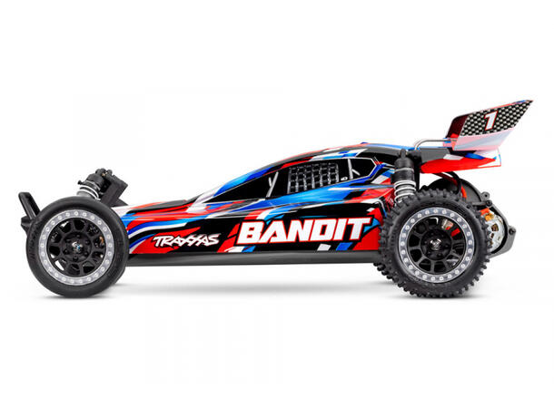 Bandit 2WD 1/10 HD  RTR TQ Rød USB-C 1/10    7 cell NiMH 3000mAH 1/10
