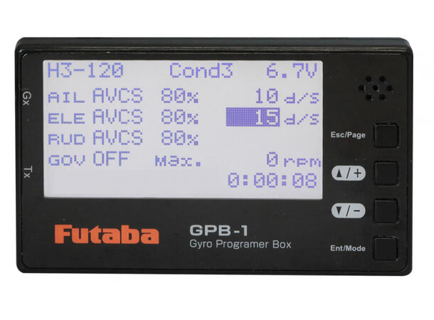 Futaba CGY770R Gyro + GPB1. Gyro med mottaker
